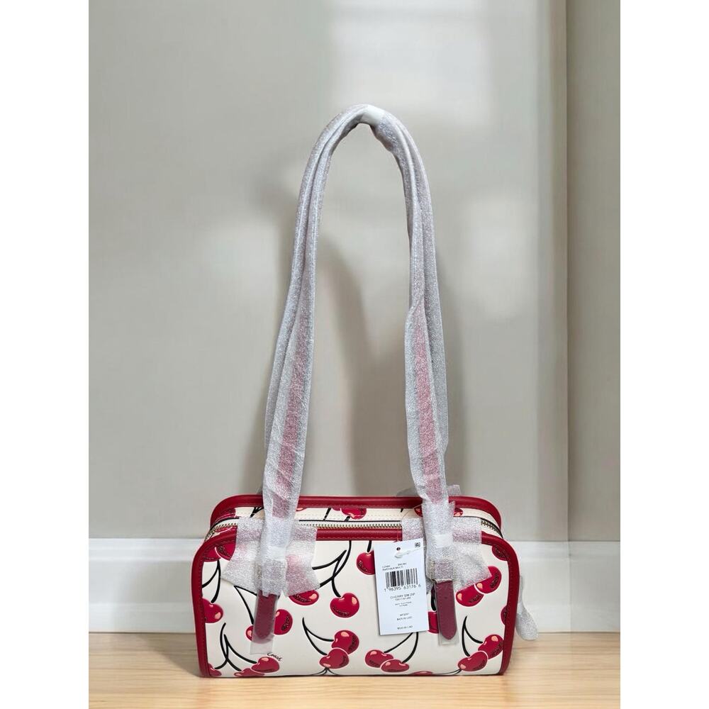 NWT Coach CZ494 Leather Cherry Swing Zip Shoulder Bag - Picture 6 of 10